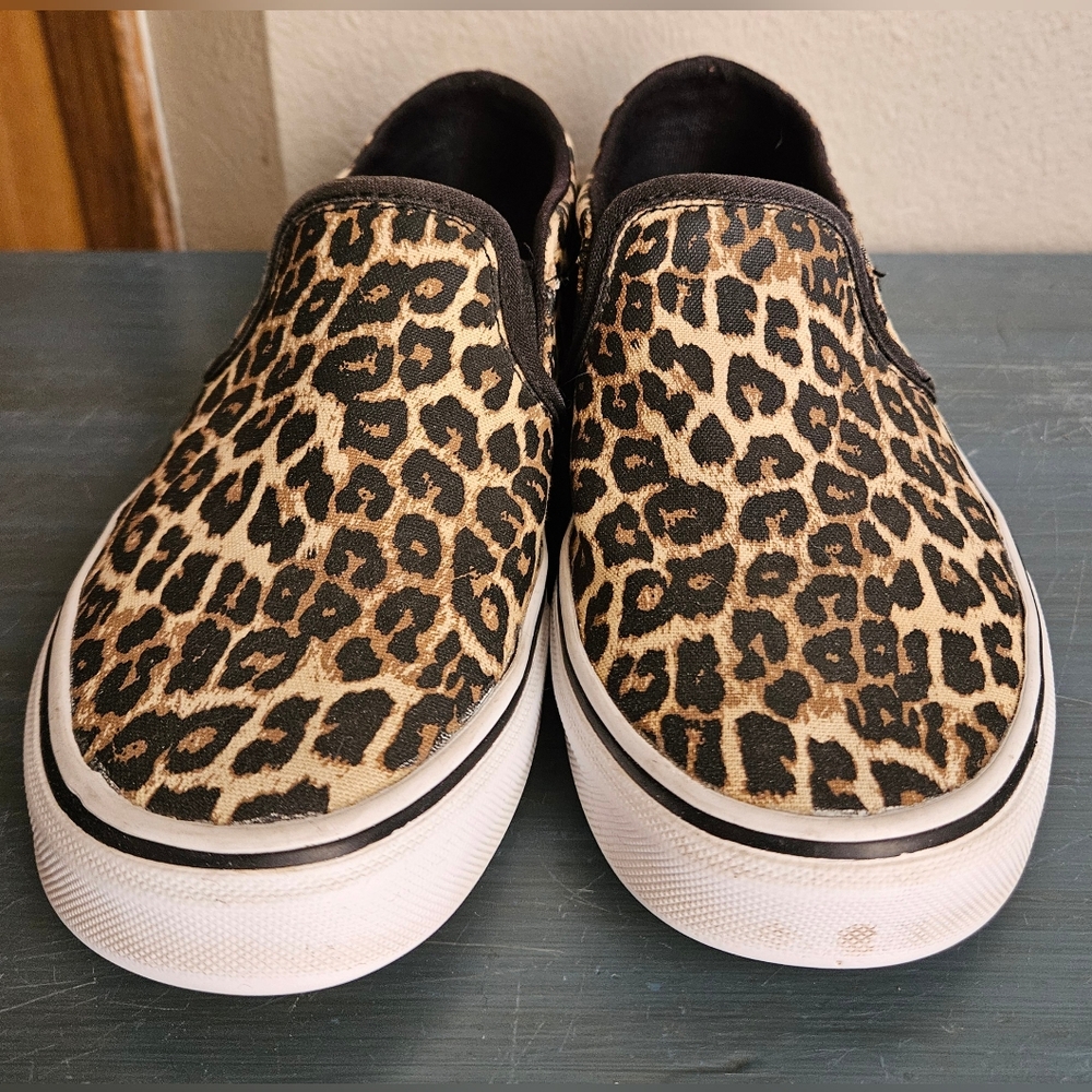 Leopard Print Slip-on Vans